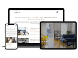 Corporate Website Atrium Immobilien, webgearing AG Solothurn 