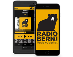 Mobile App Radio Bern 1, webgearing AG Bern